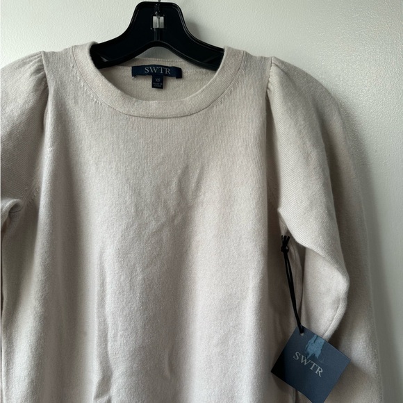 SWTR Puffer Sleeves Wool Cashmere Blend Sweater Size XS - Picture 2 of 6